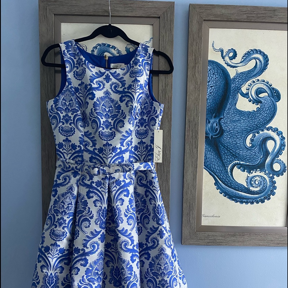 Eliza J party dress, Jacquard Fit & Flair size 8